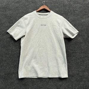 Mauvais Textured Knit T-Shirt Mens Large Gray Minimalist Logo Short Sleeve